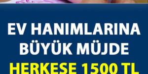 Ev Hanımlarına 1500 TL Piyangosu