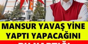 Mansur Yavaş’tan Yaptığı Yeni Uygulama