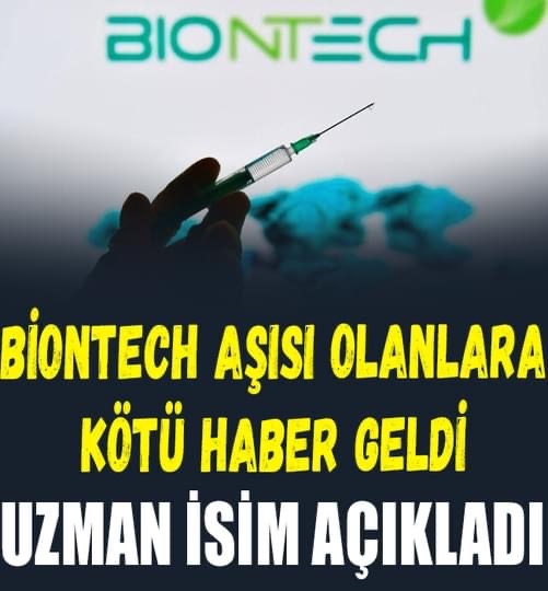 Moderna ve Biontech Yeni Gelen Açıklama