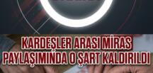 O şart kalktı…